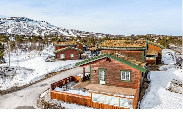 Cabin with sauna above tree line in Hovden
