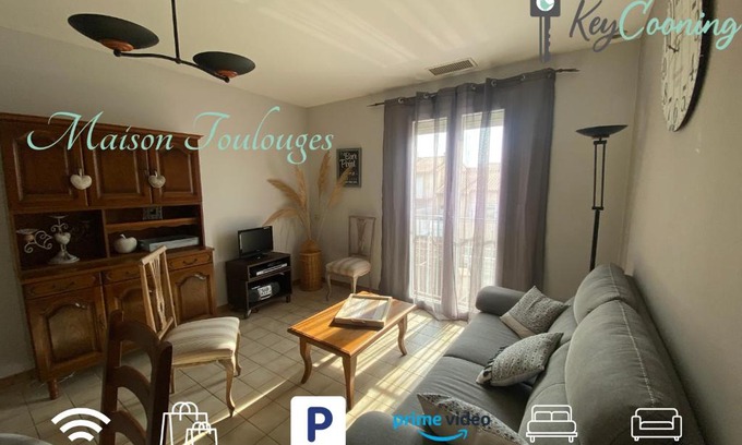 Toulouges Casa | Maison Toulouges Climatisée - Proche Perpignan